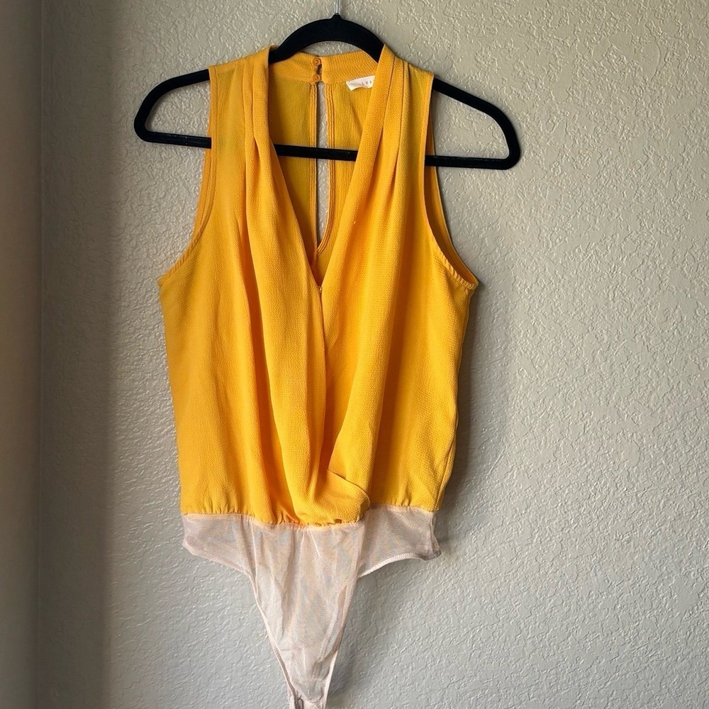 Lush‎ yellow Halter Bodysuit Size Medium